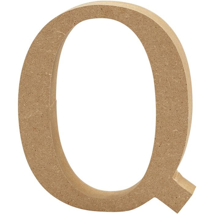 Bokstav, Q, 13 cm, 2 cm, 1 stk.