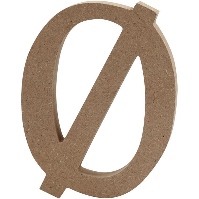 Bokstav, Ø, 13 cm, 2 cm, 1 stk.
