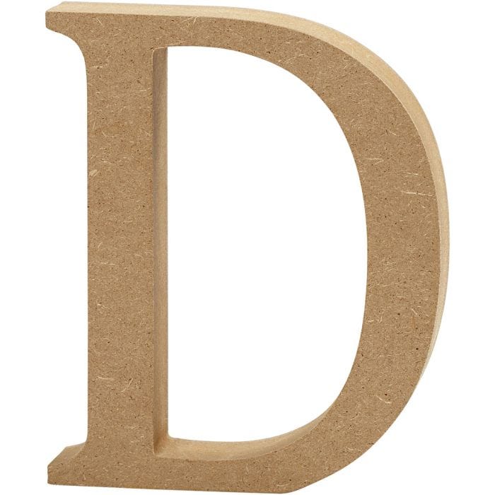 Bokstav, D, H: 8 cm, tykkelse 1,5 cm, 1 stk.