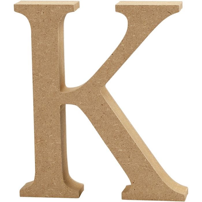 Bokstav, K, H: 8 cm, tykkelse 1,5 cm, 1 stk.