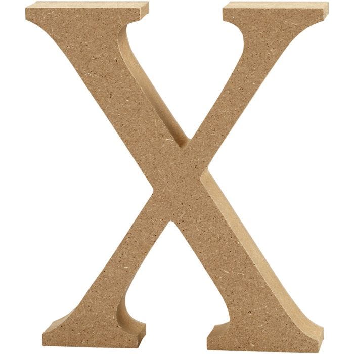 Bokstav, X, 8 cm, 1,5 cm, 1 stk.