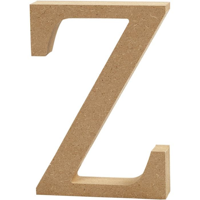 Bokstav, Z, 8 cm, 1,5 cm, 1 stk.