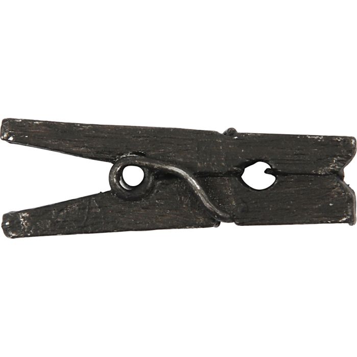 Mini klesklype, L: 25 mm, B: 3 mm, svart, 36 stk./ 1 pk.