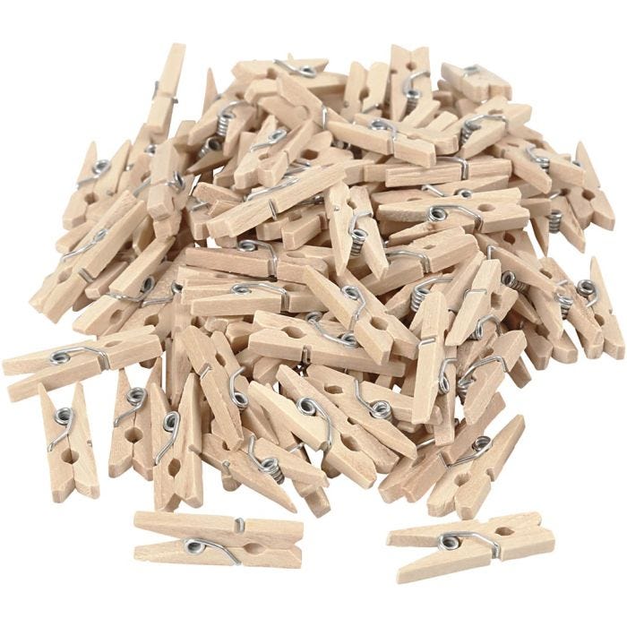 Klesklyper, L: 25 mm, B: 3 mm, 100 stk./ 1 pk.