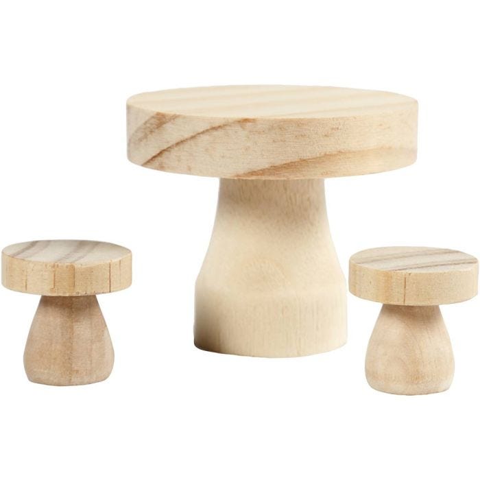 Møbelsett, 2,5x2,5 cm, 1 sett