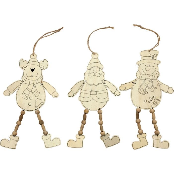 Juleoppheng, H: 20 cm, 3 stk./ 1 pk.