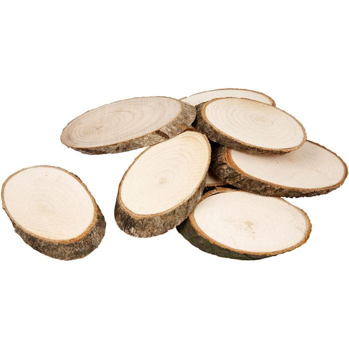 Treskiver, str. 7,5 x 4,5 cm, tykkelse 8 mm, 20 stk./ 1 pk.