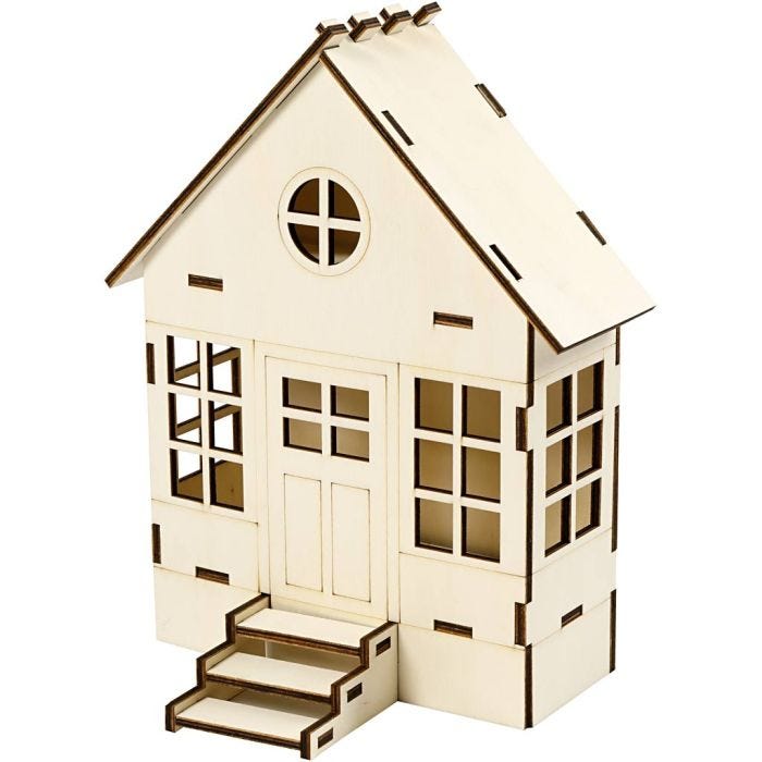 Sett sammen selv hus, 24 cm, 6(12,5) cm, 19 cm, 1 stk.