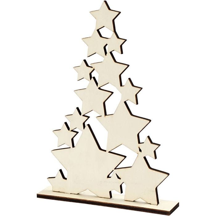 Juletre, 29,8 cm, 4 cm, 21,5 cm, 1 stk.