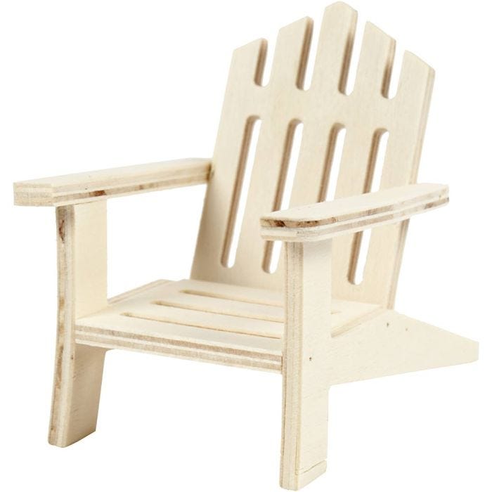 Hagestol, H: 9 cm, D: 9 cm, B: 7,5 cm, 1 stk.