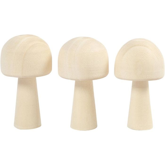Sopp, H: 5,2 cm, dia. 2,9 cm, 3 stk./ 1 pk.