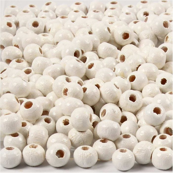 Treperler, dia. 5 mm, hullstr. 1,5 mm, hvit, 6 g/ 1 pk.