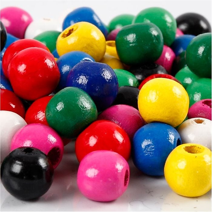 Treperlemix, dia. 12 mm, hullstr. 3 mm, ass. farger, 22 g/ 1 pk.
