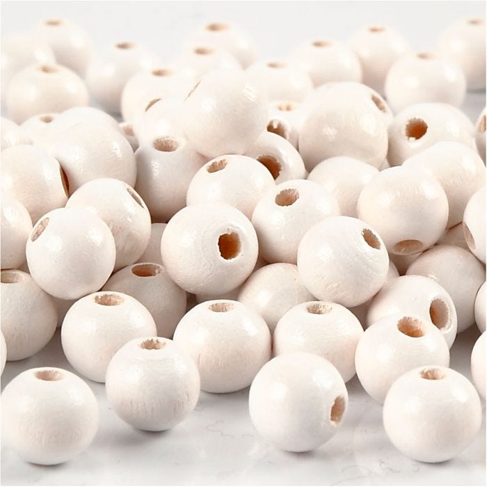 Treperler, dia. 8 mm, hullstr. 2 mm, hvit, 15 g/ 1 pk.