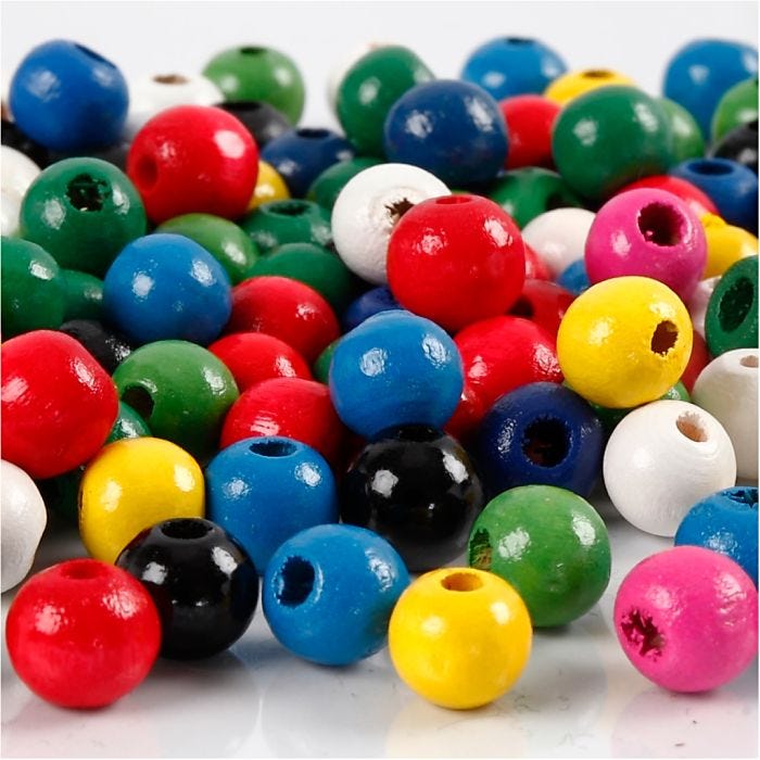 Treperlemix, dia. 8 mm, hullstr. 2 mm, ass. farger, 15 g/ 1 pk.