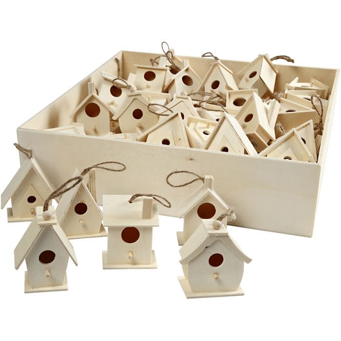 Fuglekasser, H: 7 cm, 6x10 stk./ 1 pk.