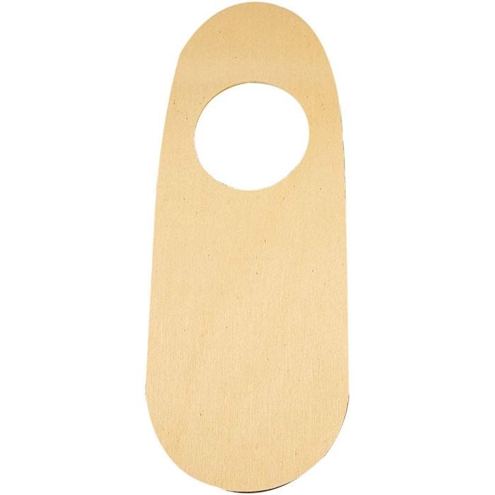 Dørskilt med hull, 25 cm, 10 cm, 1 stk.