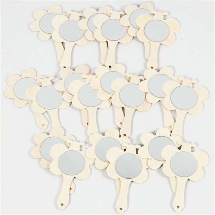 Håndspeil, H: 13,9 cm, B: 9 cm, 20stk./ 1 pk.