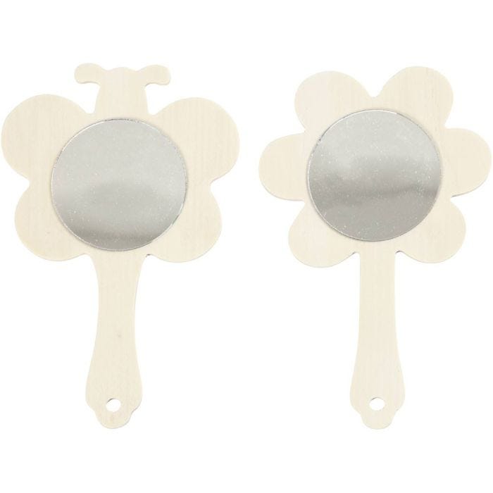 Håndspeil, H: 13,9 cm, B: 9 cm, 2 stk./ 1 pk.