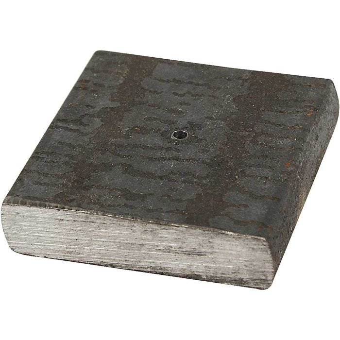Metallfot, 4x4x1 cm, 2 mm, 1 stk.