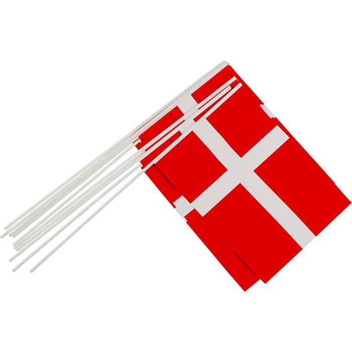 Flagg, L: 50 cm, str. 20x27 cm, 10 stk./ 1 pk.