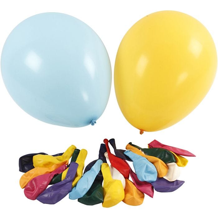 Ballonger, 43 cm, ass. farger, 50stk./ 1 pk.