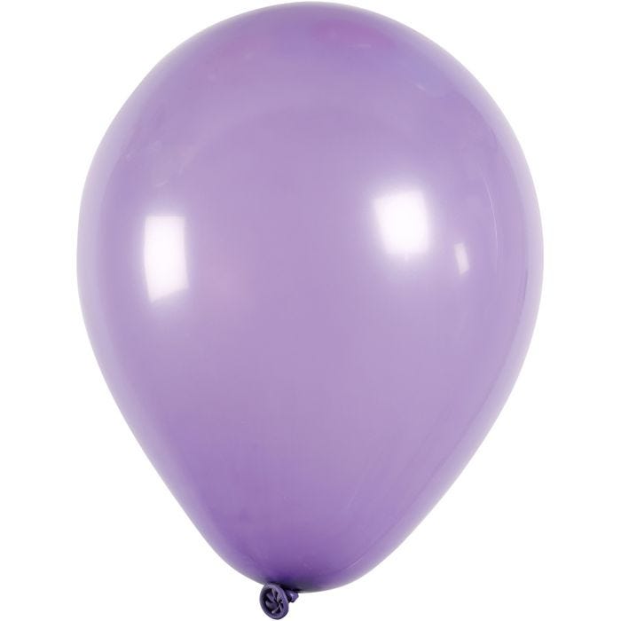 Ballonger, runde, dia. 23 cm, lilla, 10 stk./ 1 pk.