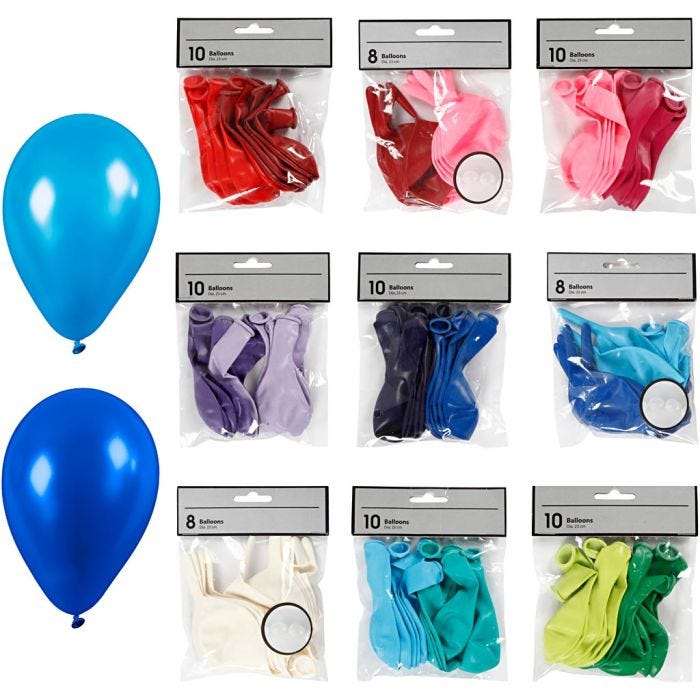 Ballonger, ass. farger, 30 pk./ 1 pk.