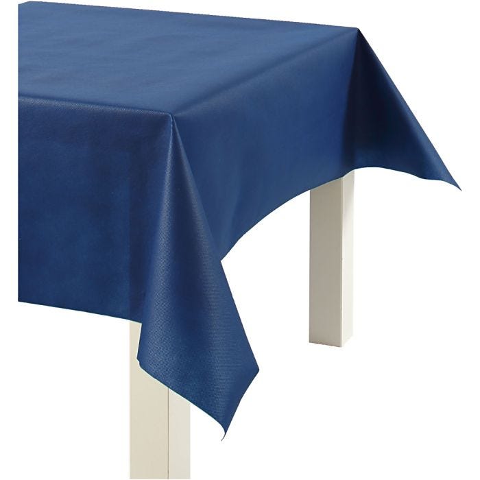 Duk i Imitert Stoff, B: 125 cm, 70 g, mørk blå, 10 m/ 1 rl.