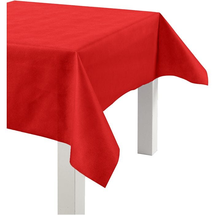 Duk i Imitert Stoff, B: 125 cm, 70 g, rød, 10 m/ 1 rl.
