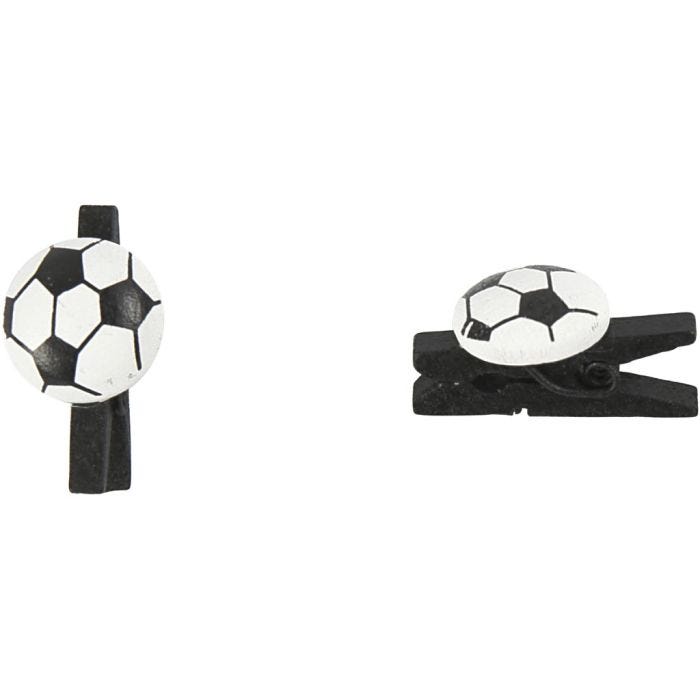 Fotballklype, str. 14x25 mm, tykkelse 12 mm, svart, 10 stk./ 1 pk.