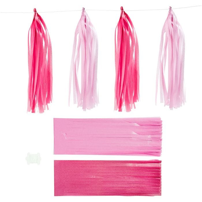 Dusk, str. 12x35 cm, pink, lys rød, 12 stk./ 1 pk.
