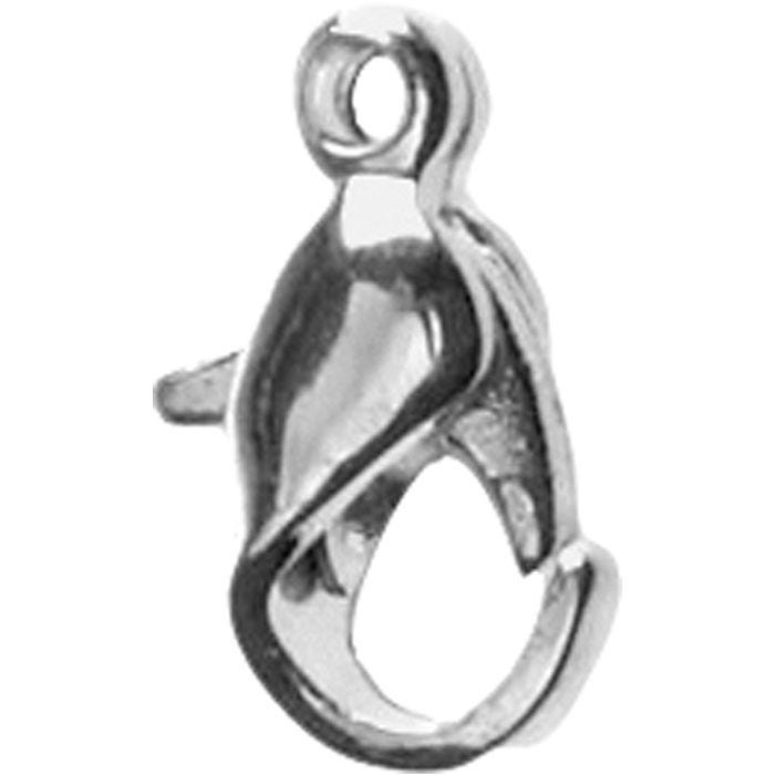 Karabinere, L: 10 mm, forsølvet, 10 stk./ 1 pk.