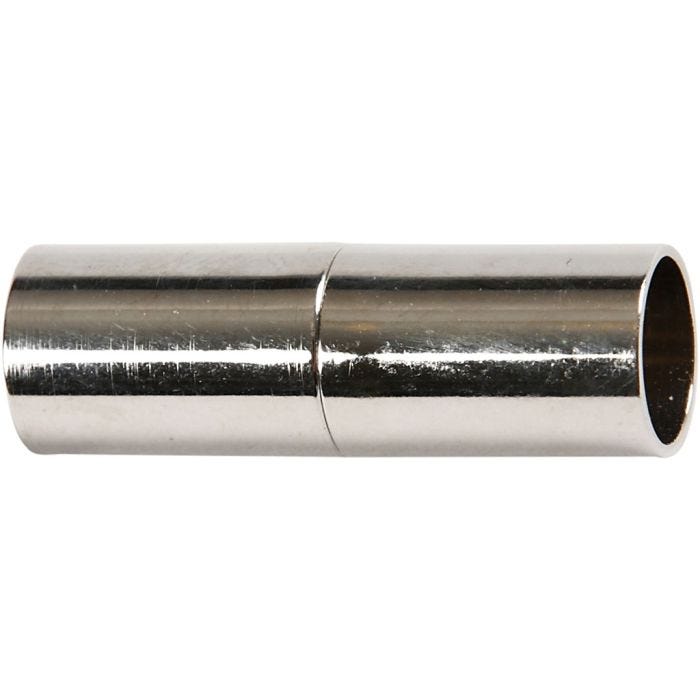 Magnetlås, L: 20 mm, hullstr. 5 mm, forsølvet, 2 stk./ 1 pk.