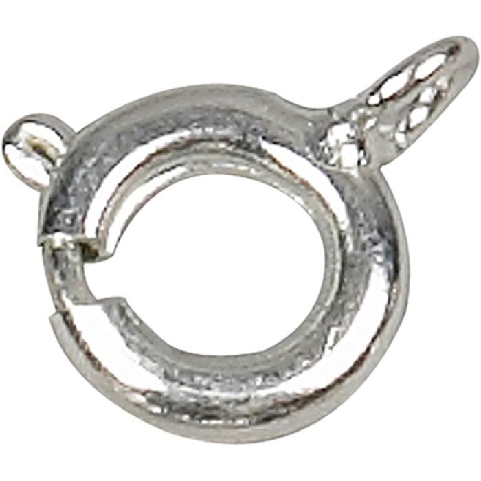Fjærlås, dia. 7 mm, sølv, 100 stk./ 1 pk.