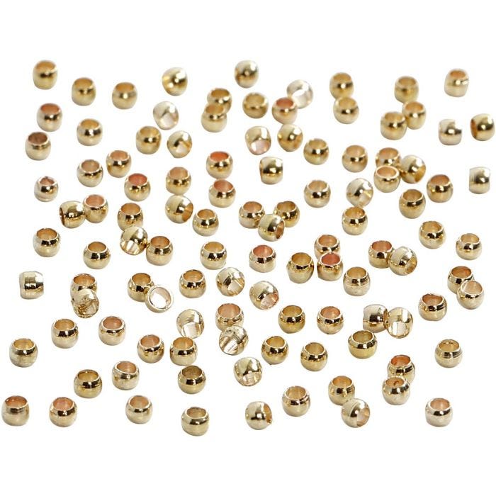 Wireklemmer, dia. 2 mm, gull, 100 stk./ 1 pk.