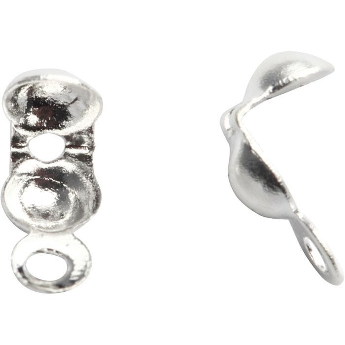Knuteskjulere med øye, L: 8 mm, dia. 3 mm, forsølvet, 20 stk./ 1 pk.