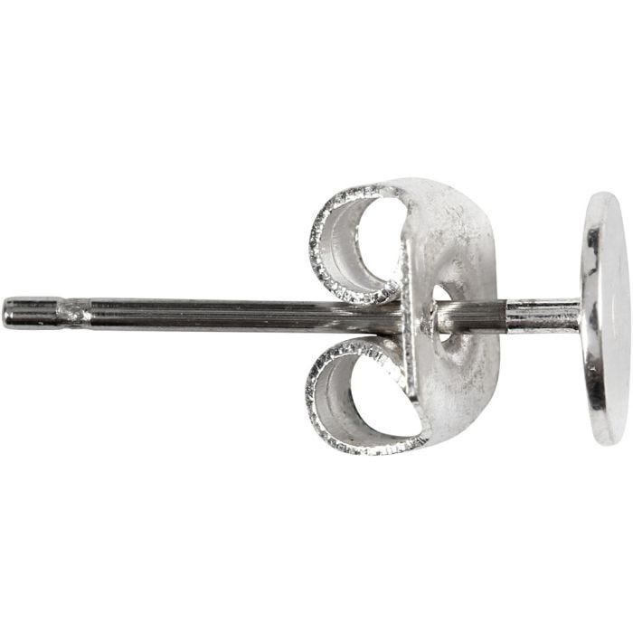 Ørestikkere, L: 13 mm, forsølvet, 10 stk./ 1 pk.