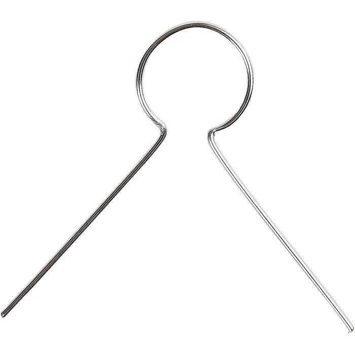 Oppheng, L: 22 mm, hullstr. 8 mm, forsølvet, 50 stk./ 1 pk.