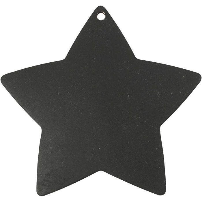 Stjerne, 37 mm, 1 mm, svart, 1 stk.