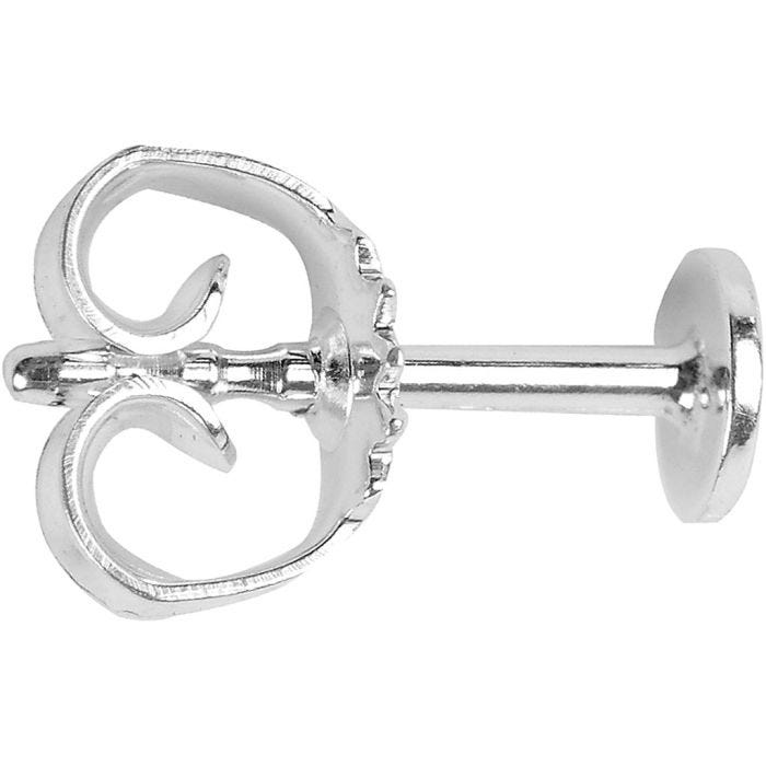 Ørestikker, øredobber, L: 13 mm, dia. 5 mm, sølv, 10 stk./ 1 pk.