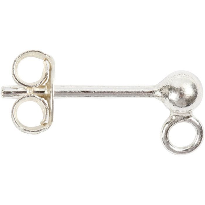 Ørestikk, L: 13 mm, sølv, 10 stk./ 1 pk.