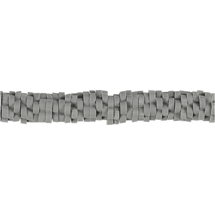 Leirperler, dia. 5-6 mm, hullstr. 2 mm, grå, 145 stk./ 1 pk.