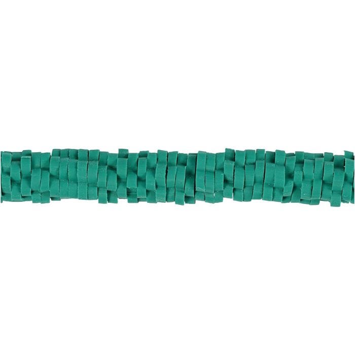 Leirperler, dia. 5-6 mm, hullstr. 2 mm, turkis, 145 stk./ 1 pk.