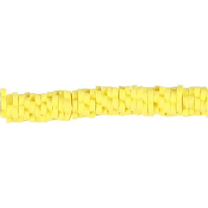 Leirperler, dia. 5-6 mm, hullstr. 2 mm, gul, 145 stk./ 1 pk.