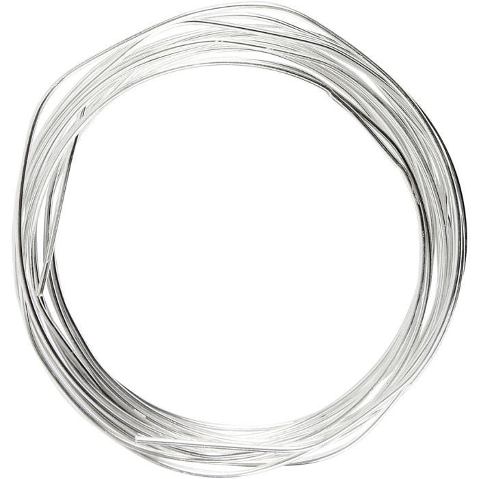 Sølvtråd, tykkelse 1,2 mm, forsølvet, 3 m/ 1 rl.