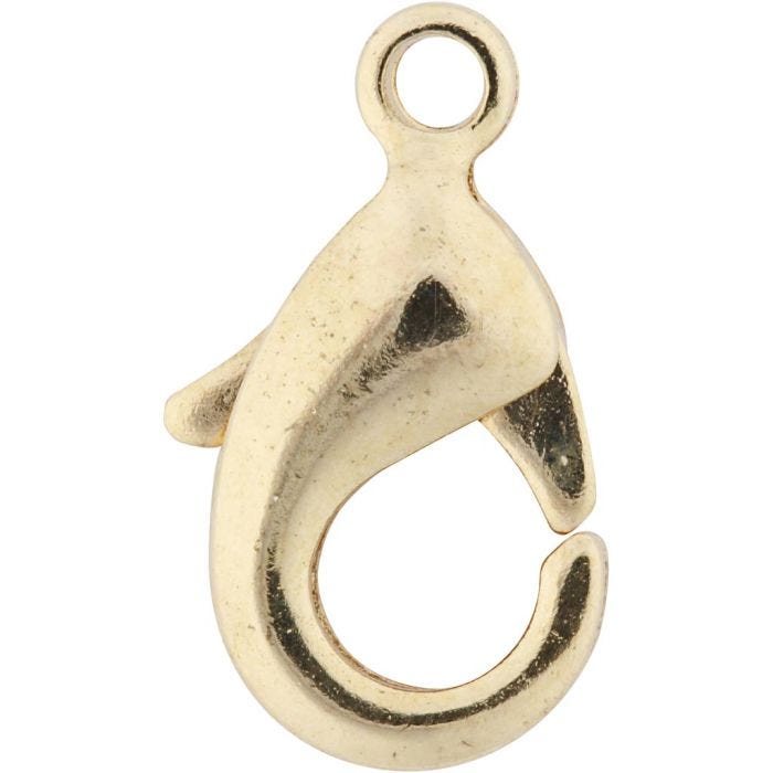 Karabinere, L: 10,1 mm, forgylt, 5 stk./ 1 pk.