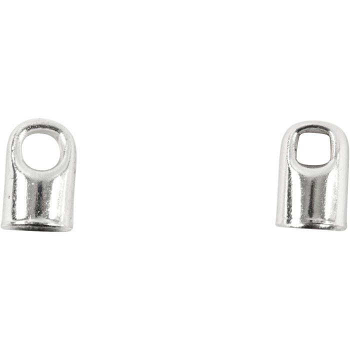 Enderør, L: 7 mm, dia. 4,5 mm, forsølvet, 8 stk./ 1 pk.