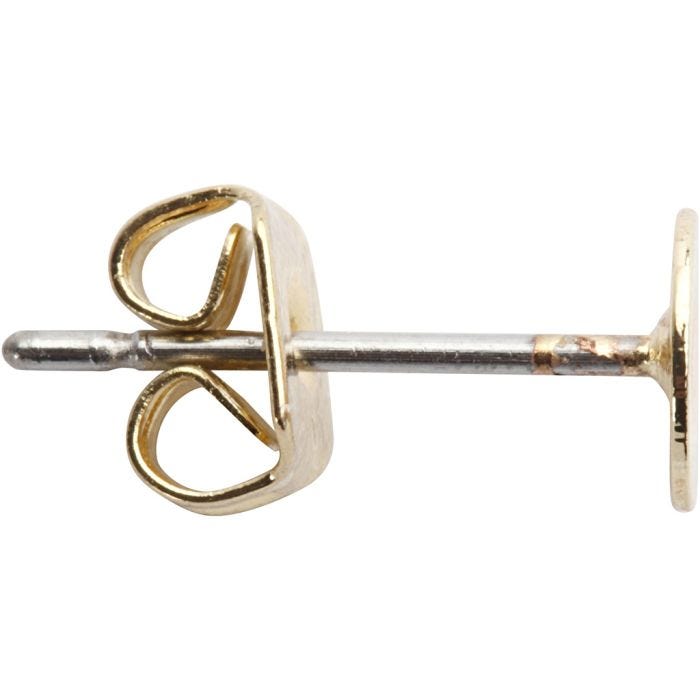 Ørestikkere, L: 13 mm, forgylt, 10 stk./ 1 pk.