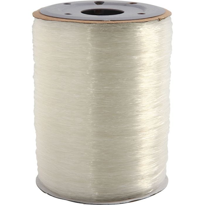 Elastisk smykketråd, rund, tykkelse 1 mm, 500 m/ 1 rl.